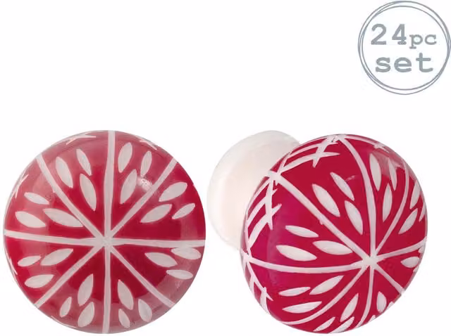 Nicola Spring Polished Resin Cupboard and Drawer Knobs, Purple, Pack of 24