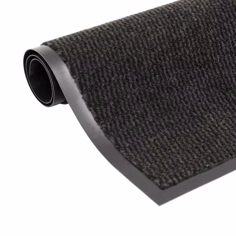Berkfield Home Rectangular Tufted Dust Control Mat, Black, W: 80 cm, L: 120 cm