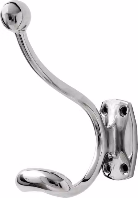 KDMD Silver Metal Wall Mounted Single Hook Coat Hanger