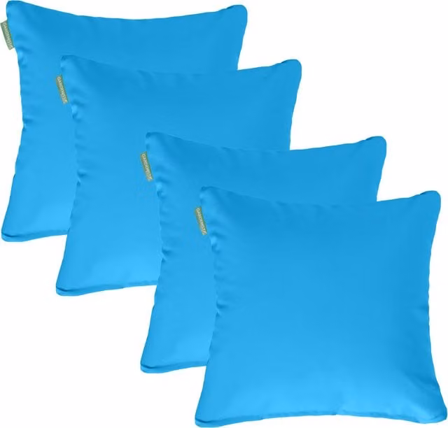 Gardenista Turquoise Plain Square Garden Scatter Cushion Set of 4