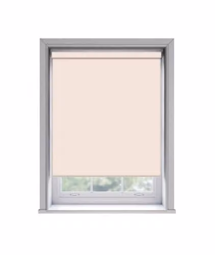 New Edge Blinds Pink Thermal Blackout Roller Blind, Adhesive No Drill, W: 100 cm, H: 170 cm
