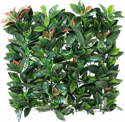 Papillon Primrose Green Artificial Hedge Panels, Pack of 8, W/H: 50 x 50 cm