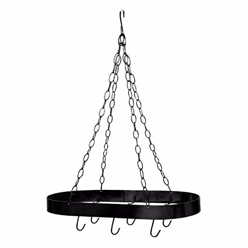 Premier Housewares Oval Ceiling Rack in Black