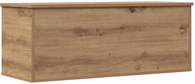 Berkfield Home Artisan Oak Storage Box in Brown, W/D/H: 90 x 35 x 35 cm