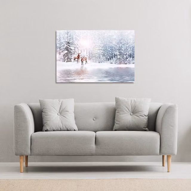 In The Frost Gallery Canvas by Benjamin Tate Design LTD, Blue, W: 91 cm, H: 61 cm