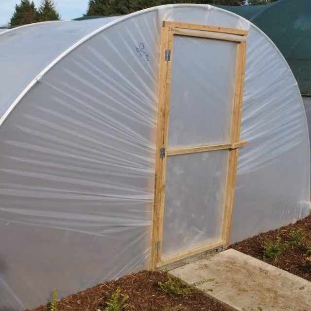 Direct Polytunnels 14ft Full Curve Heavy Duty Professional Polytunnel Kit with Galvanised Steel Frame and Transparent Plastic Cover