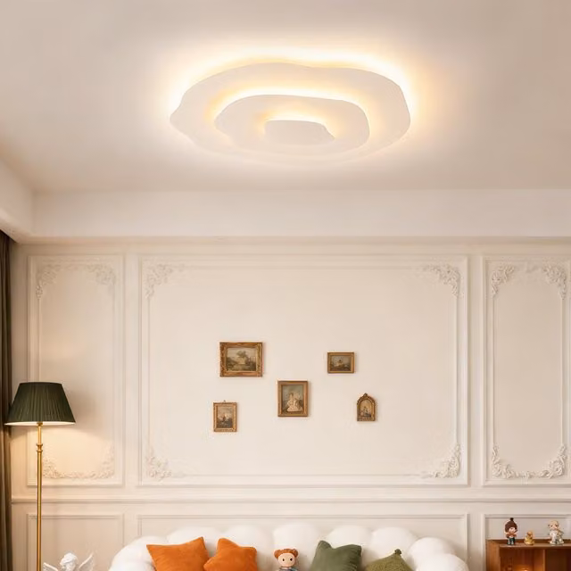 Lifeideas Layered Ring Dimmable Ceiling Light with Remote Control in White