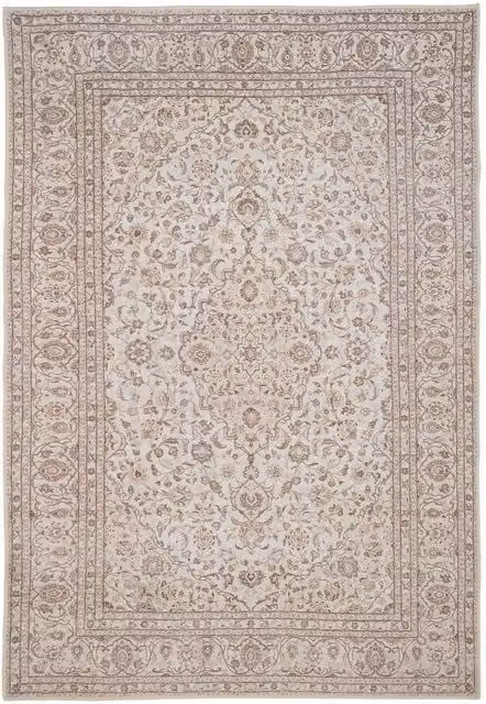 Kukoon Beige Distressed Soft Pile Vintage Area Rug for Living Room or Bedroom, W: 80 cm, L: 300 cm