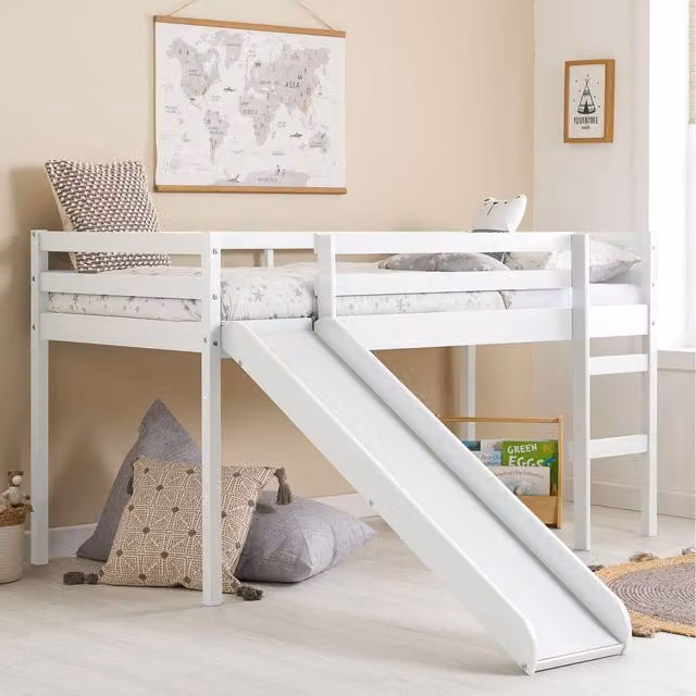 Birlea Frankie Single Slide Cabin Bed Frame, White