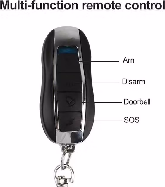 Nordara 125dB Waterproof Wireless WiFi Security Alarm with Siren in Black