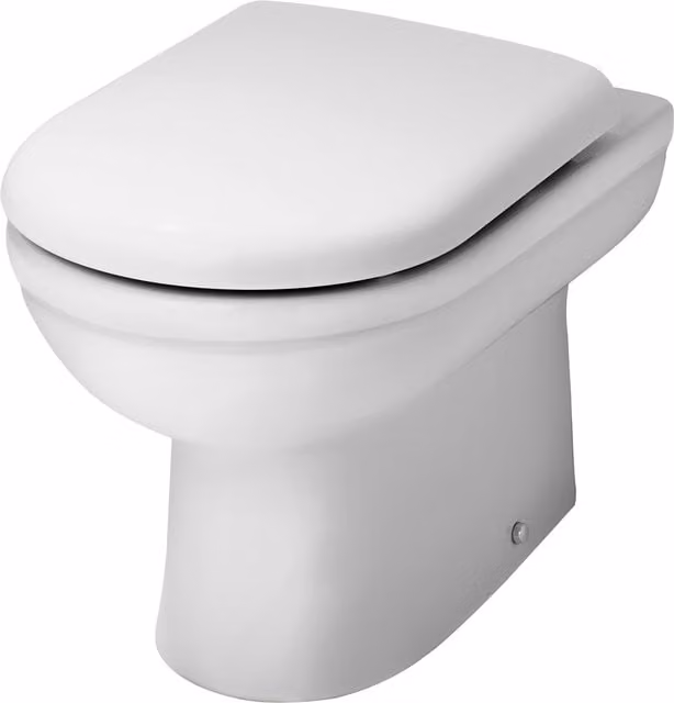 Balterley White Ceramic Round Back to Wall Toilet Pan W/D/H: 39.5 x 36 x 54 cm
