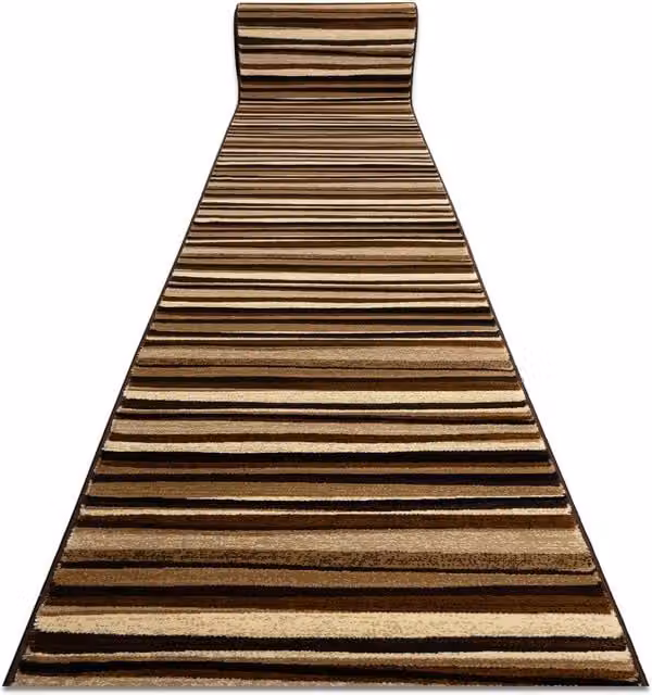 RugsX Royal 5374 Striped Runner in Beige, W: 80 cm x L: 100 cm