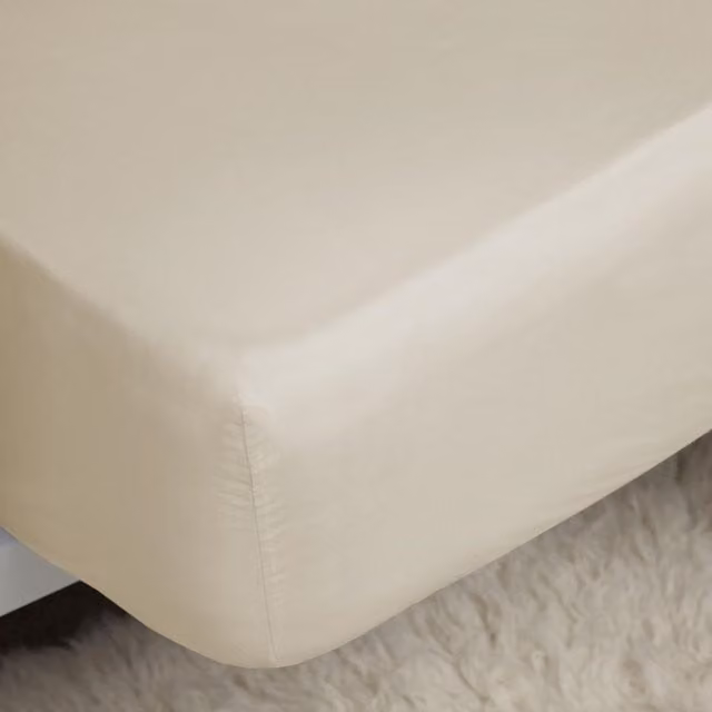 Belledorm 400 Thread Count Egyptian Cotton Ultra Deep Fitted Sheet, Beige, W: 140 cm, L: 200 cm