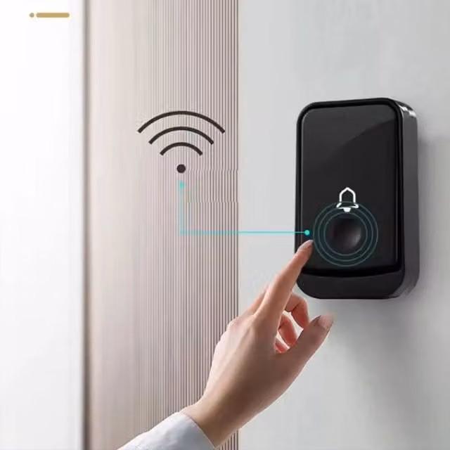Ventryn Wireless Waterproof Plug-in Doorbell with 1 Receiver in Black