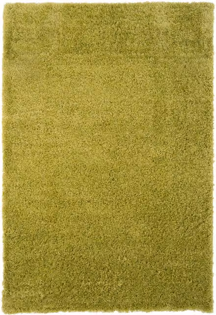The Rug House Soft Shaggy Rectangular Rug in Green, W: 230 cm, D: 160 cm