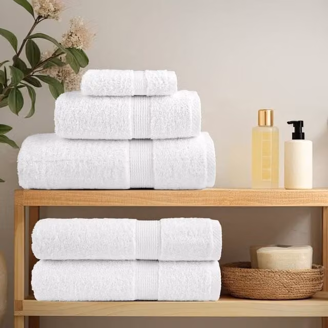 Berkfield Home SOLUND Premium Cotton Sauna Towels, 2 Pack, White, W: 80 cm x L: 200 cm, 600gsm