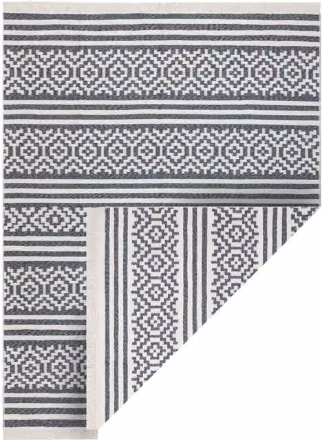 RugsX Twin Boho Rectangular Cotton Rug in Grey, W: 80 cm, L: 150 cm