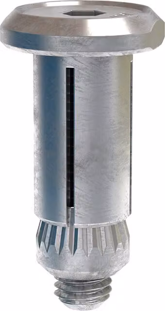Lindapter Hollo-Bolt M10 Countersunk Size 2 BZP Grey LHBCSK210 000