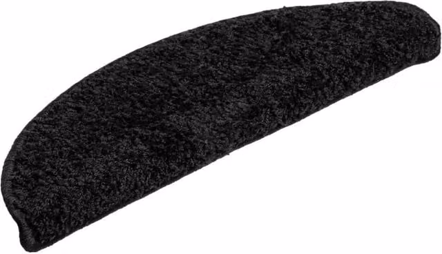 Berkfield Home Self-Adhesive Stair Mats, 10 Pack, Black, W: 56 cm, D: 17 cm, H: 3 cm