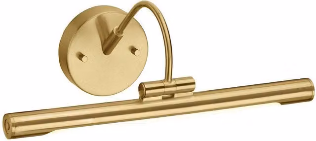 Netlighting Alton Adjustable LED Small Picture Wall Light in Brass and Yellow