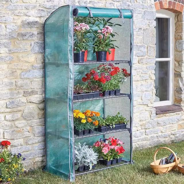 mysmartbuy Gro-Zone Freestanding Greenhouse in Green with 4 Shelves, W/D/H: 120 x 50 x 170 cm