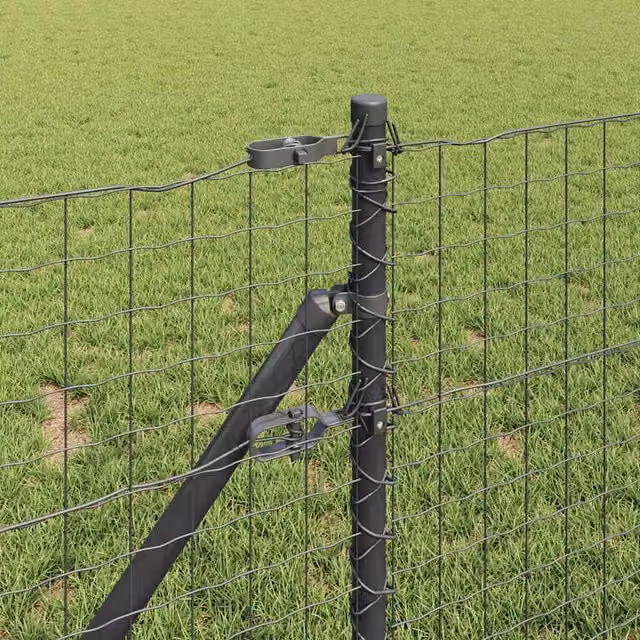 Berkfield Home Modern Round Galvanised Steel Fence Posts, Grey, 26 Pieces, H: 120 cm, Diameter: 32 mm