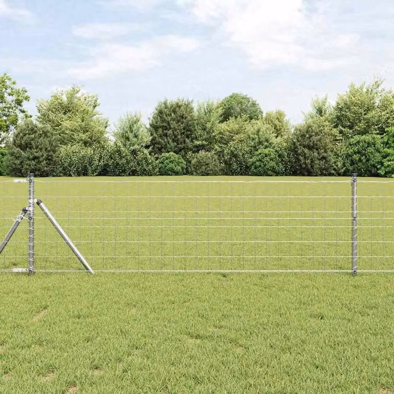Berkfield Home Euro Fence Galvanised Steel Mesh in Grey, 1 x 25 m