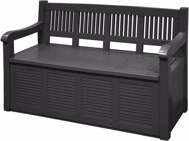 Idooka Anthracite Grey Outdoor Garden Seat Bench Storage Box with 280L Capacity