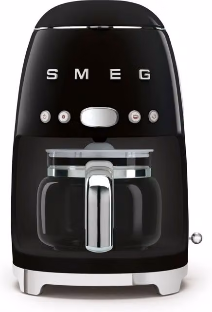 Smeg EEJB298 Retro Kitchen Set with 1.4 l Drip Coffee Machine and Induction Milk Frother in Beige, Black and Sand