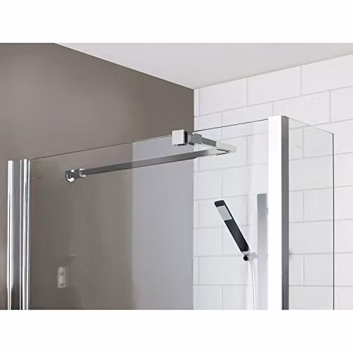 Nuie ARM22 Modern Bathroom Wetroom Universal Stabilising Bar, Polished Chrome, W/D/H: 1000 x 15 x 15 mm