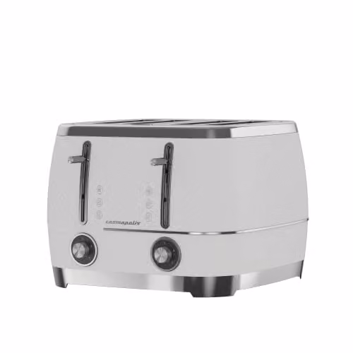 Beko Cosmopolis 4 Slice Toaster in Petrol and White with Metal Finish and Cable Storage