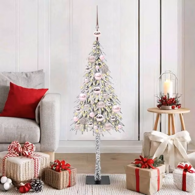 Berkfield Home White Christmas Tree with 150 LEDs, Height: 120 cm