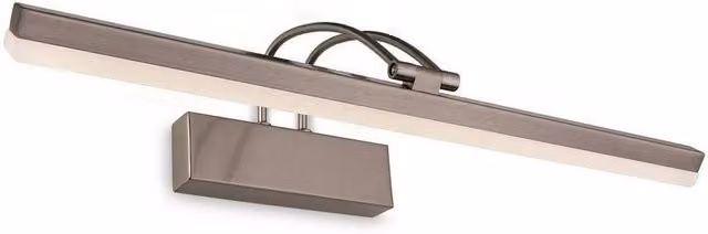 Netlighting LED 1 Light Picture Wall Light, 11W, Brushed Steel in Grey