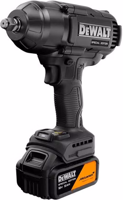 DeWalt McLaren F1 High Torque Impact Wrench 18V with 5.0Ah Li-Ion Battery, Black