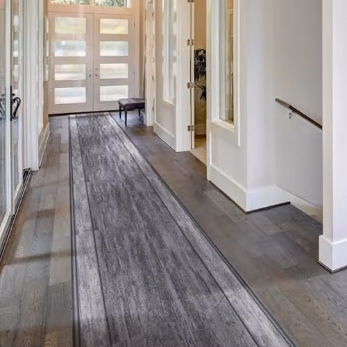 runrug Loop Pile Hallway Runner Rug in Grey, W/D: 80 x 210 cm