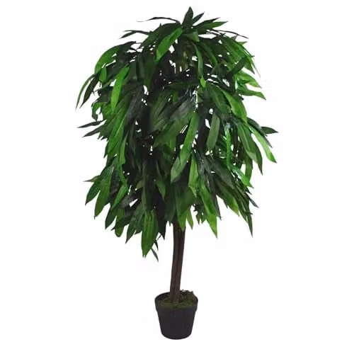 Leaf Design UK Artificial Mango Tree, Green, Height: 120 cm
