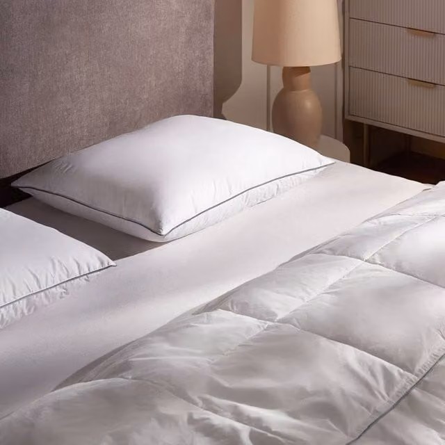 Wyld Haus White Duck Down and Feather Pillow, W/D/H: 60 x 50 x 40 cm