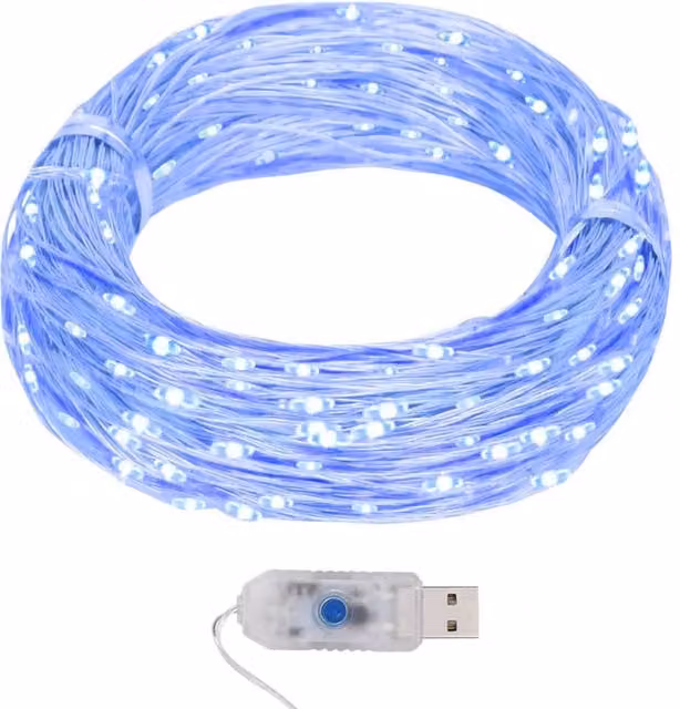 Berkfield Home Blue LED Micro Fairy String Lights with 400 LEDs and 40m Copper Wire
