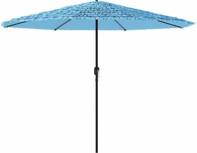 Berkfield Home Blue Garden Parasol with Steel Pole W/D/H: 388 x 388 x 248 cm