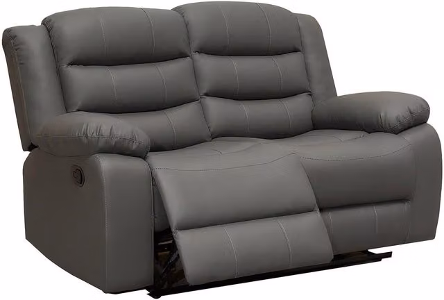 Furniture786Ltd Supreme Leather Recliner 3 and 2 Seater Sofa Set in Grey