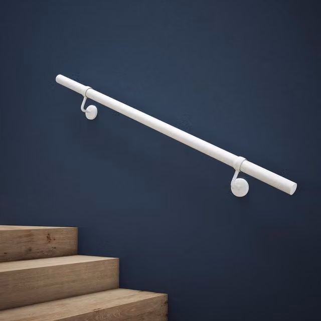 Rothley Matt White Stair Hand Rail Kit