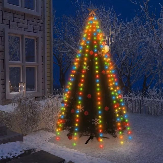 Berkfield Home Multicolour Christmas Tree LED Net Lights with 300 LEDs, 300 cm