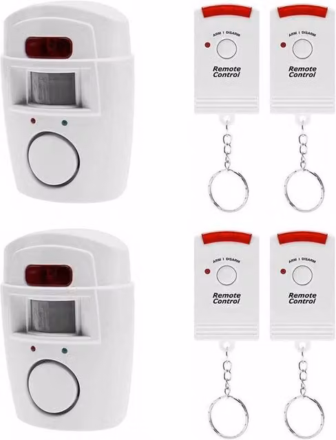 FLAVORA 2-Piece Wireless WiFi PIR Motion Sensor Set, White