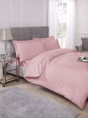 New Edge Blinds Pink Percale Duvet Cover, W: 180 cm x D: 200 cm