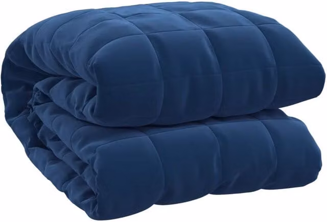 Berkfield Home Blue Weighted Blanket, 5 kg, W: 122 cm, L: 183 cm