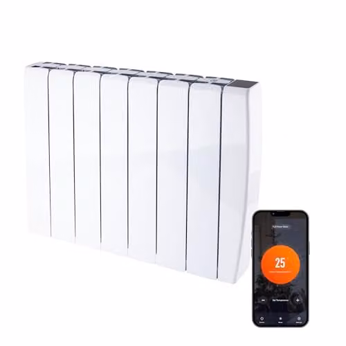 TCP Smart 2000W White Ceramic Convector Electric Radiator with WiFi and App Control