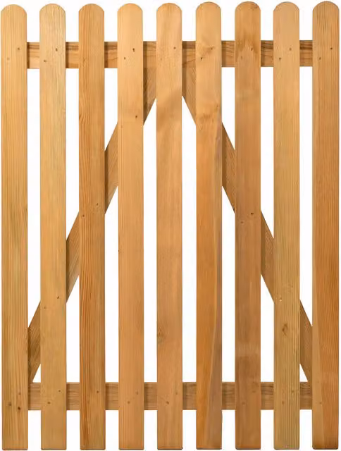 Ruby UK Ruby Ready Picket Planed Wood Gate in Brown