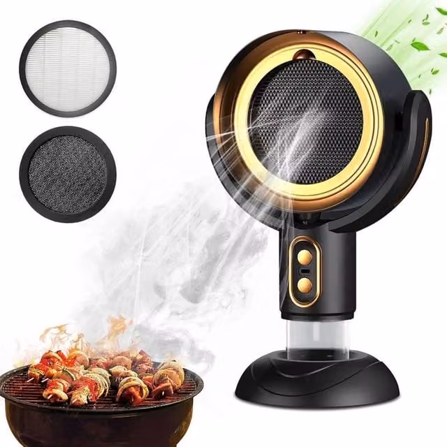 SPETLEK Portable Countertop Smoke Purifier Fan Range Hood in Black