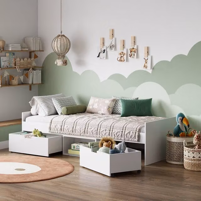 Kudl Home Kidsaw Flash Single Cabin Bed in White, W/D/H: 90 x 190 cm