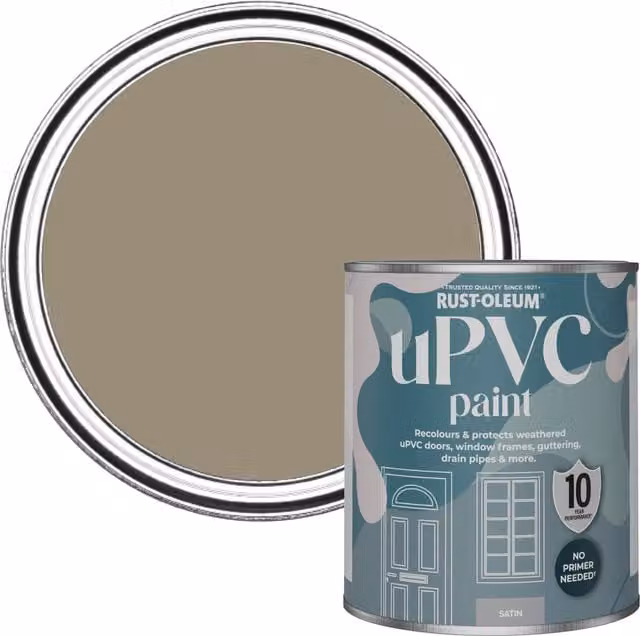 Rust-Oleum UPVC Paint in Satin Finish, Caf Luxe, Brown, 0.75 l